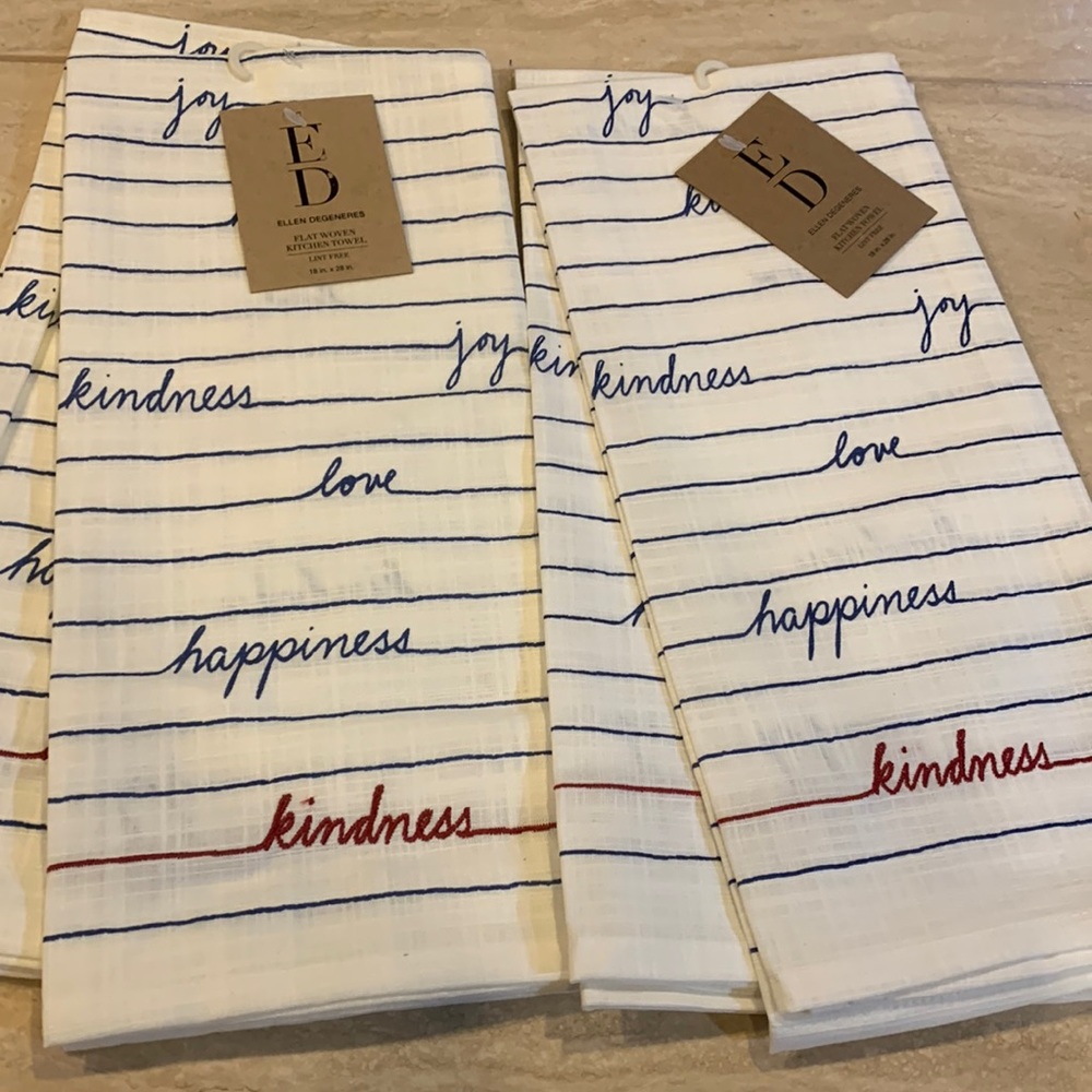 Flat Woven Kitchen Towels (4)